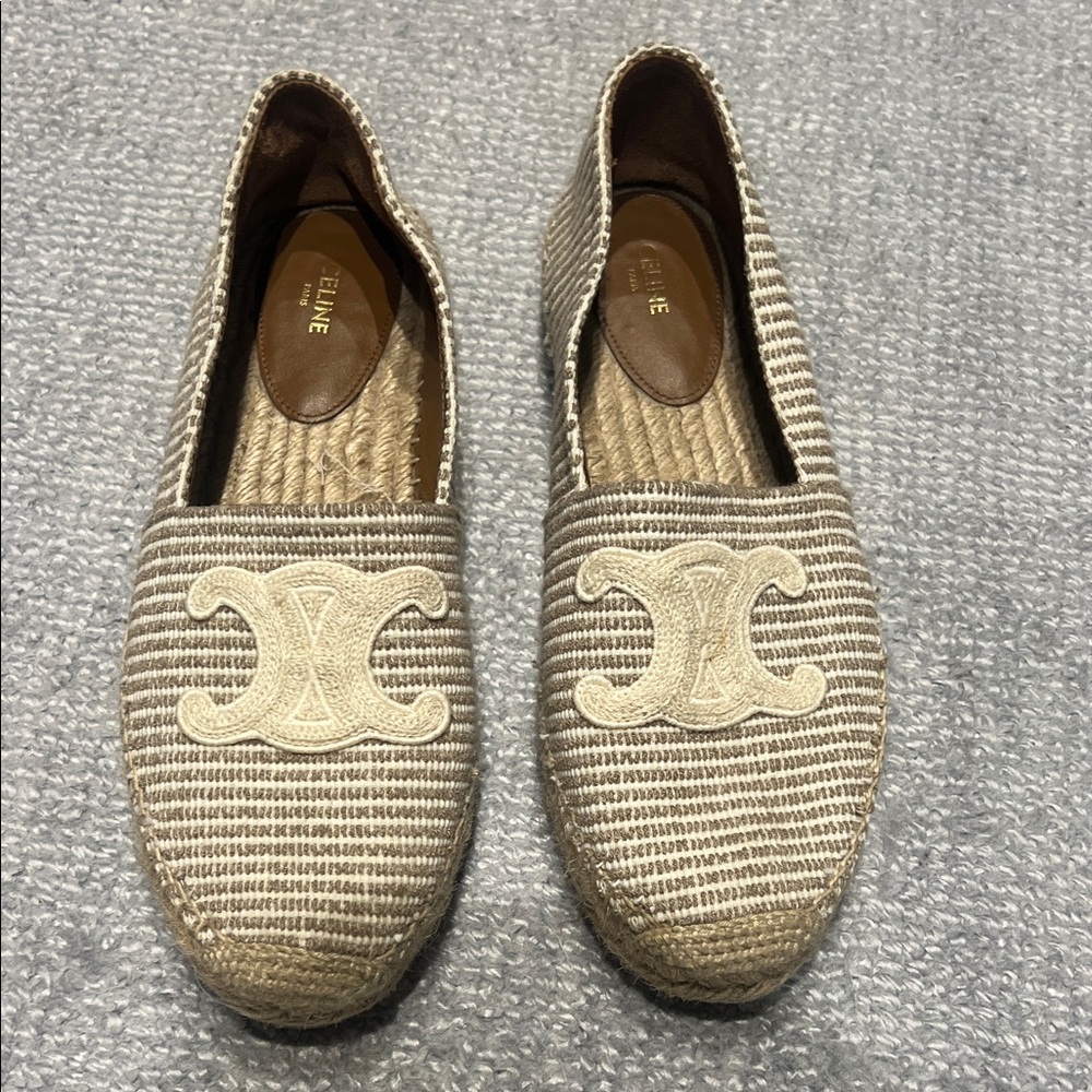 Celine Beige and Cream Espadrilles flats size 41